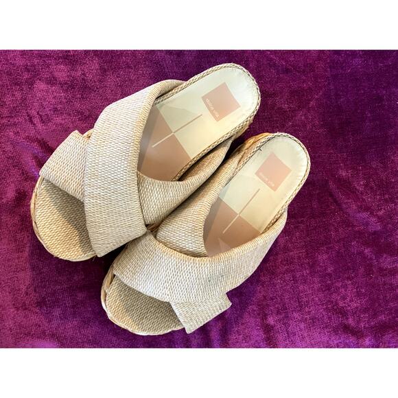 DOLCE VITA Blume Platform Slide Sandal Slip On Size 8 MINIMALIST COMFY VACAY - Picture 2 of 7